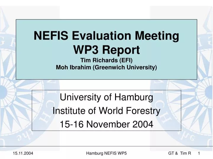 nefis evaluation meeting wp3 report tim richards efi moh ibrahim greenwich university