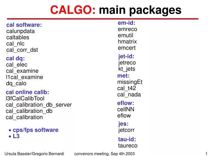 calgo main packages