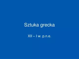 sztuka grecka