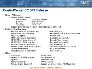 ControlCenter 5.2 SP4 Release