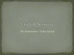 English Sonnets - slide 1