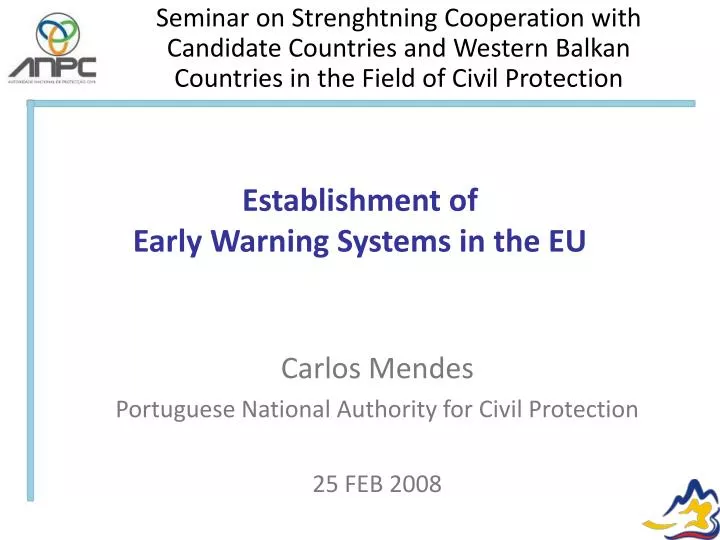 establishment of early warning systems in the eu