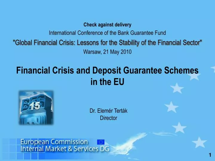 financial crisis and deposit guarantee schemes in the eu