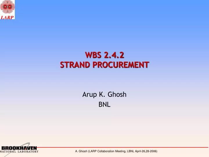 wbs 2 4 2 strand procurement