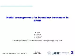 Nodal arrangement for boundary treatment in EFGM