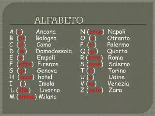 alfabeto