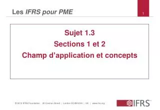les ifrs pour pme