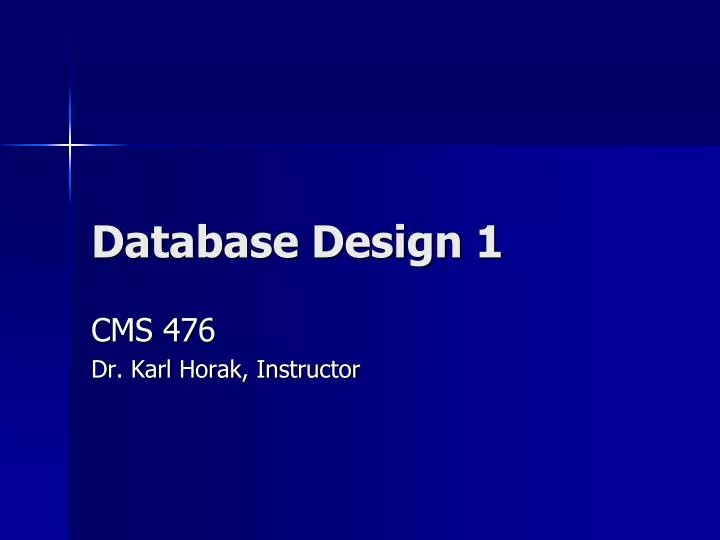 database design 1