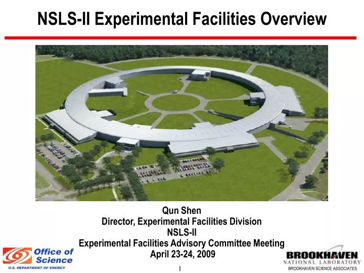 nsls ii experimental facilities overview