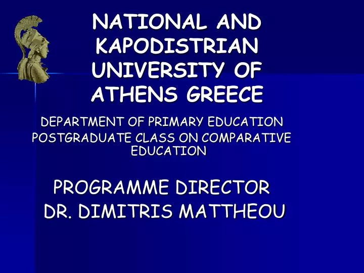 national and kapodistrian university of athens greece