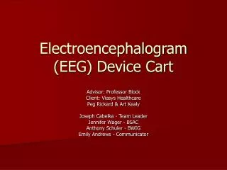 Electroencephalogram (EEG) Device Cart