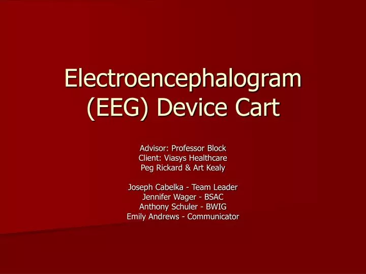 electroencephalogram eeg device cart