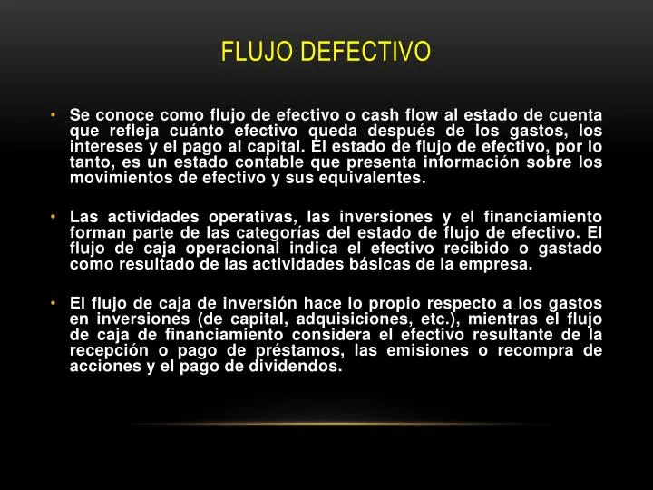 flujo defectivo