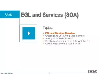 EGL and Services (SOA)