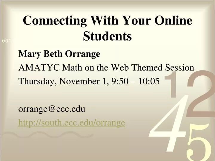 connecting with your online students