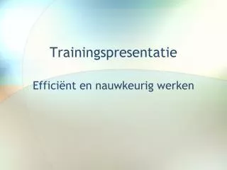 trainingspresentatie