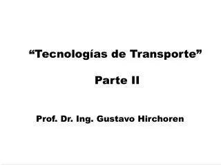 tecnolog as de transporte parte ii