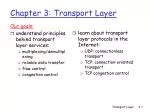 Chapter 3: Transport Layer - slide 1