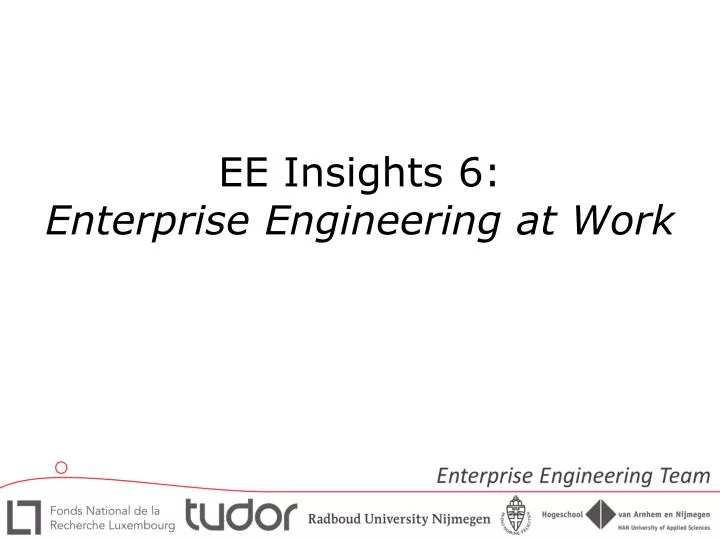ee insights 6 enterprise engineering at work