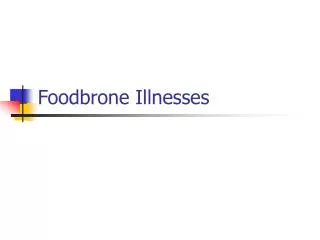 Foodbrone Illnesses