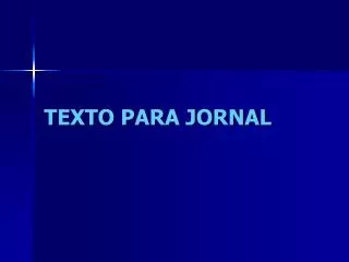 texto para jornal