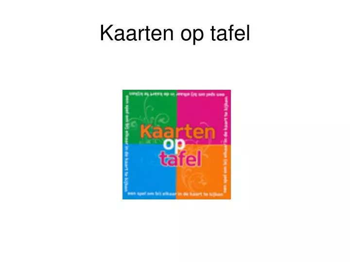 kaarten op tafel