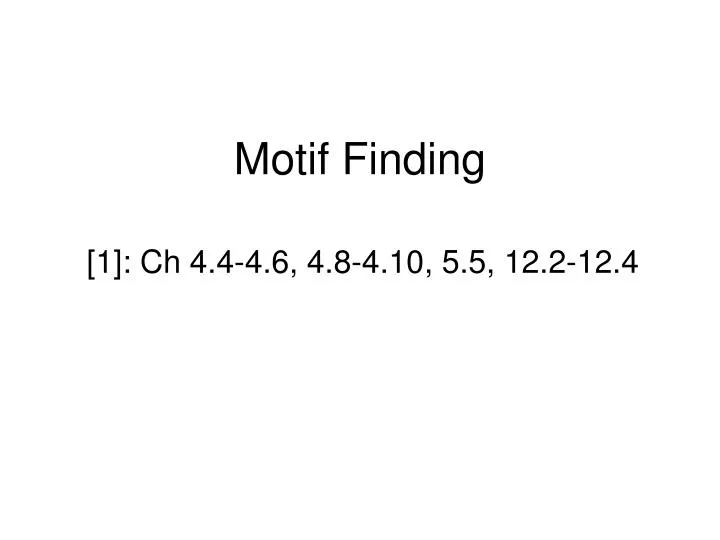 motif finding