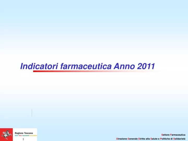 indicatori farmaceutica anno 2011
