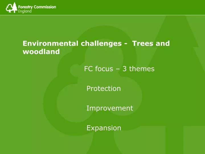 environmental challenges trees and woodland