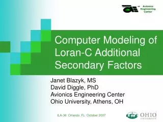 Computer Modeling of Loran-C Additional Secondary Factors