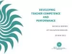DEVELOPING TEACHER COMPETENCE AND PERFORMANCE - slide 1