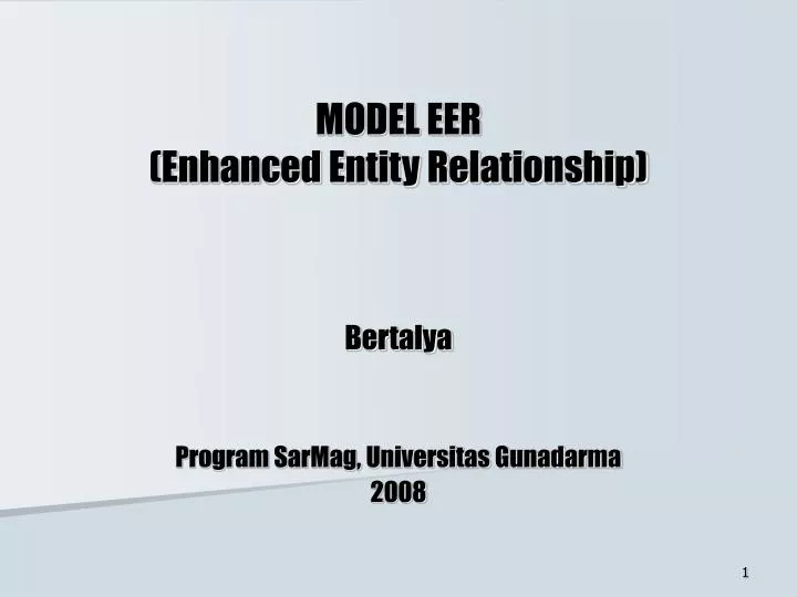 model eer enhanced entity relationship