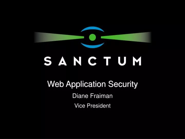 web application security diane fraiman vice president