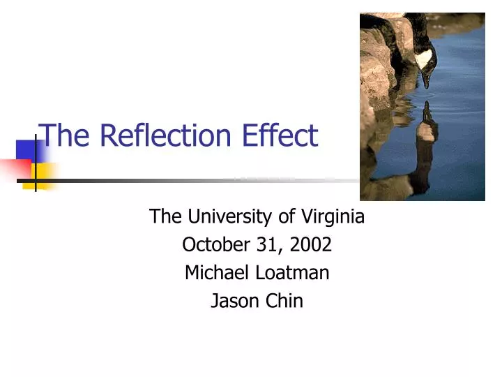 the reflection effect