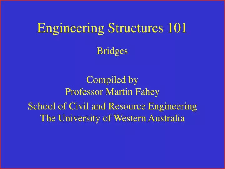 engineering structures 101