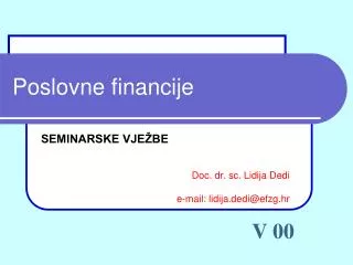 poslovne financije