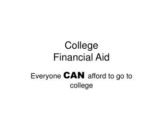 college financial aid