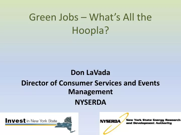 green jobs what s all the hoopla
