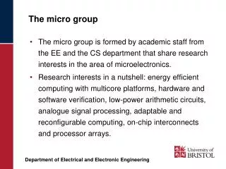 The micro group