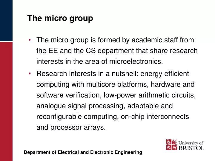 the micro group
