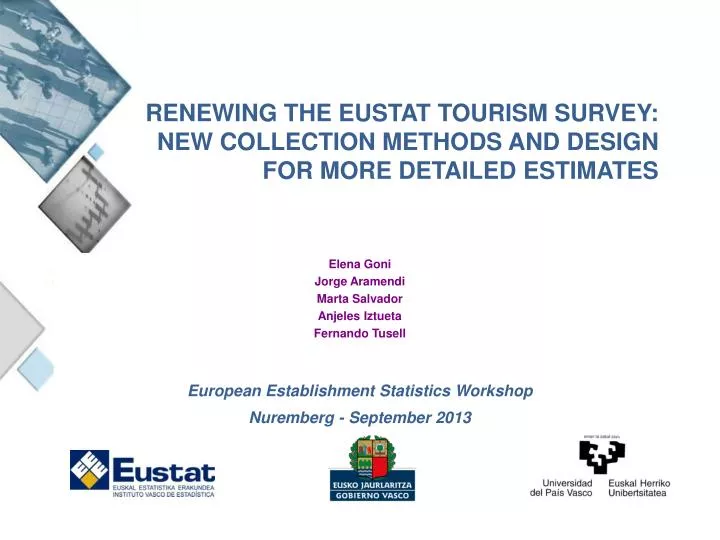 renewing the eustat tourism survey new collection methods and design for more detailed estimates