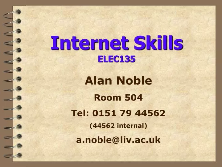 internet skills elec135