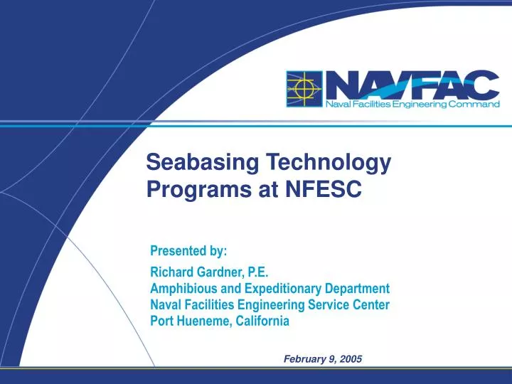 seabasing technology programs at nfesc