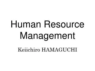 Human Resource Management