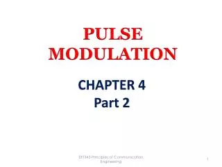 PULSE MODULATION