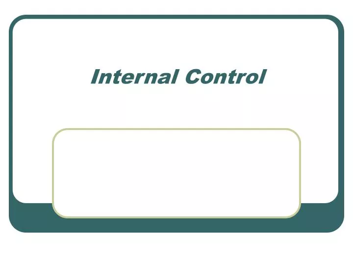 internal control