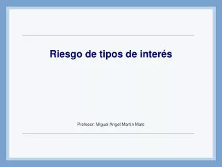 riesgo de tipos de inter s