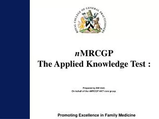 n MRCGP The Applied Knowledge Test :