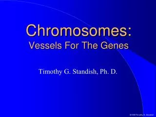 Chromosomes: Vessels For The Genes