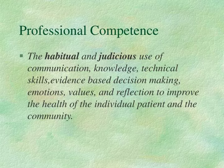 professional competence